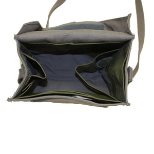 Canvas Shoulder Bag  Long Strap Multiple Compartments 240x220x140mm 